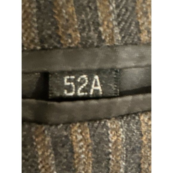 Caramihong Sport Coat‎ Jacket Brown Gray Striped 95% Wool 3 Button Men's Sz 42A - Picture 5 of 5
